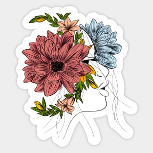 Flower head(colours) Sticker